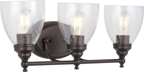 Vista 16 de JONATHAN Y Lámpara de pared LED cromada de 5.5 pulgadas, cableado para baño, pantalla de vidrio transparente con semillas, iluminación de pasillo