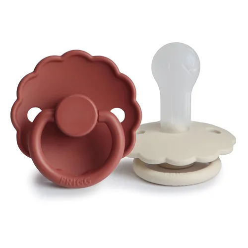 Vista 24 de FRIGG Daisy SilkySoft - Chupete de silicona para bebé, fabricado en Dinamarca, sin BPA (aurora/blanco brillante, 6-18 meses)