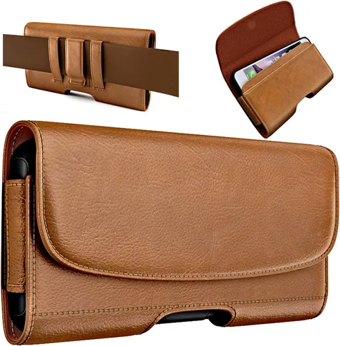 Vista 9 de Bomea Funda para iPhone 8 Case, iPhone 6 6S iPhone 7 Hecha de cuero sintético de alta calidad. Con soporte para cinturón. Delgada y rígida. Con Negro