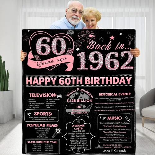 Vista 20 de Back in 1933 - Manta de cumpleaños personalizada para abuela, abuelo, ideas de regalos de cumpleaños para esposa, marido, mamá, papá, amigos, manta