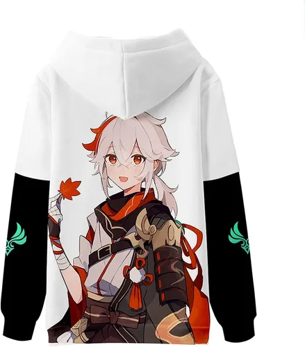 Vista 2 de PPONE Kazuha - Sudadera con capucha para cosplay de Genshin Impact, Kaedehara Kazuha