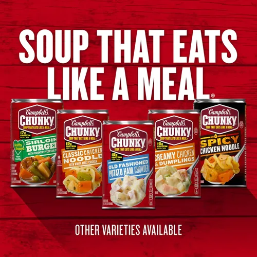 Vista 8 de Campbell's Chunky Healthy Request - Sopa de guisantes divididos con sabor a jamón y humo natural, lata de 19 onzas (paquete de 12)