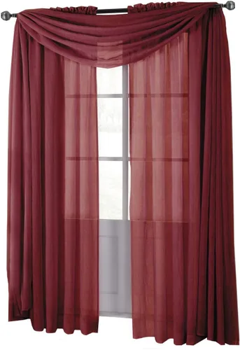 Vista 26 de sheetsnthings Solid Abri Panel de Cortina Transparente Arrugada con Bolsillo para Barra, 50 Pulgadas de Ancho x 63 Pulgadas de Largo, Negro