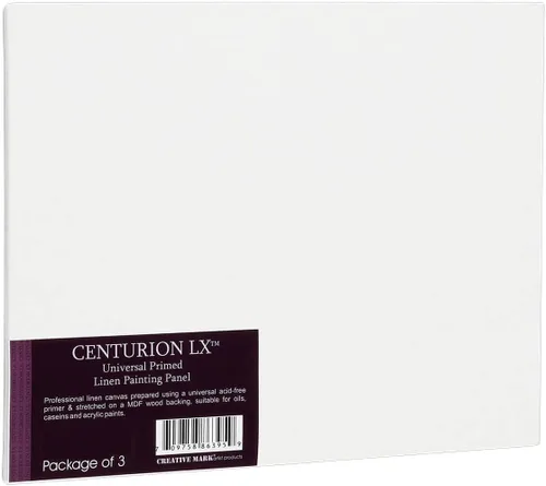 Vista 10 de Centurion All-Media - Paneles de lino imprimado – Paquete múltiple pequeño de 9 a 11 oz tableros de lienzo imprimados universales para pintar