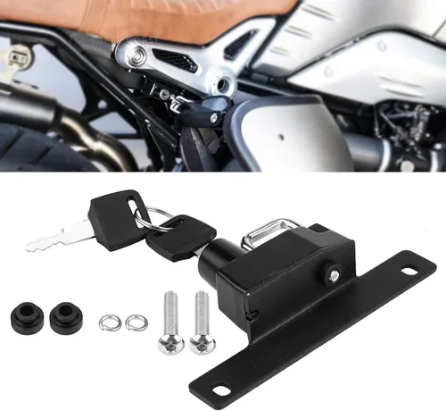 Vista 7 de Acouto Para r ninet Scrambler-Gancho de montaje de bloqueo de casco de aleación lateral derecho para R Nine T 2017-2018