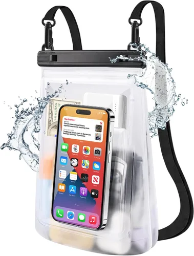 Vista 7 de Bolsa impermeable flotante para teléfono, [espacio expandible] IPX8 Bolsa seca impermeable para iPhone 16 15 14 13 Pro Max Samsung S25 S24 S23