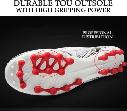Vista 5 de HESBITEUL Zapatos deportivos para hombre, para interiores y exteriores, cómodos, de fútbol, para estudiantes, de alta potencia de agarre