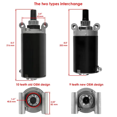 Vista 2 de Caltric Motor de arranque compatible con Kohler 32-098-01-S 32-098-04-S 32-098-03-S 32-098-08-S