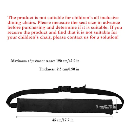 Vista 3 de Correas para silla alta twoworld,Correa de seguridad universal para bebés,Arnés para silla alta Correas de silla para niños pequeños, bebés, Negro