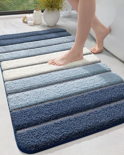 Vista 23 de DEXI Alfombras de baño de 30 x 17 pulgadas, lavables a máquina, antideslizantes, de microfibra suave, absorbente, de secado rápido, para suelo