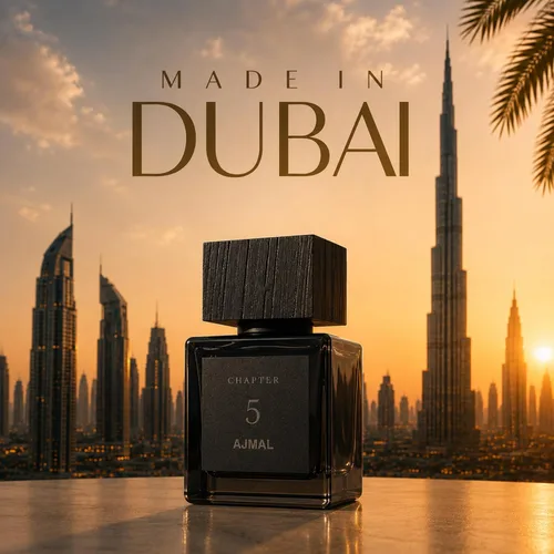Vista 8 de Ajmal Capítulo 5 Eau de Parfum, fragancia de ámbar amaderado y vainilla