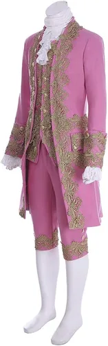 Vista 2 de Disfraz victoriano para hombre, disfraz rococó, disfraz de príncipe cosplay de regencia para Halloween