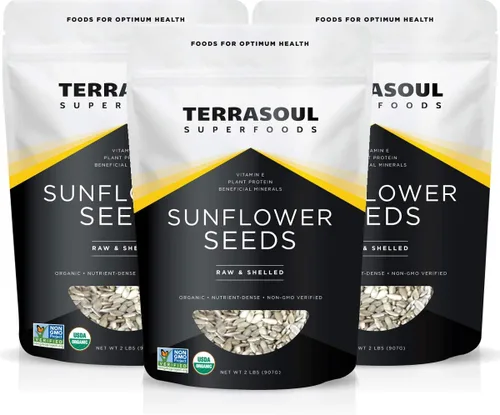 Vista 5 de Semillas de girasol con cáscara deTerrasoul Superfoods (orgánico).