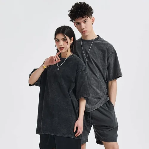 Vista 3 de Aelfric Eden Camisetas de algodón para hombre, de gran tamaño, unisex, de manga corta, para calle, rap, hip hop, básicas, camisetas