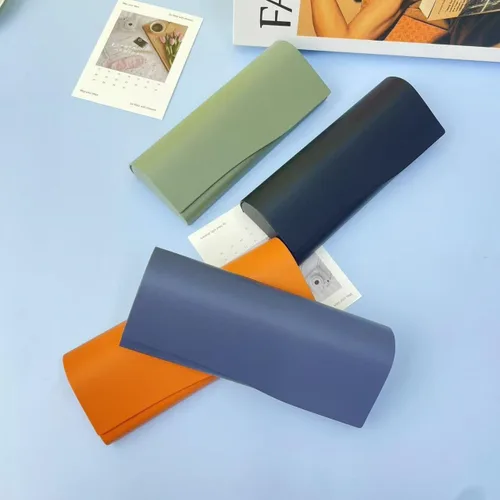 Vista 3 de Estuche rígido de cuero PU para gafas, bolsa de almacenamiento protectora para gafas de sol y gafas