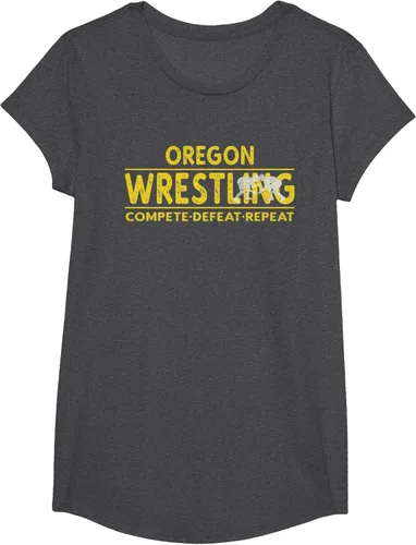Vista 49 de Oregon Wrestling - Camiseta para competir, derrota, repetir