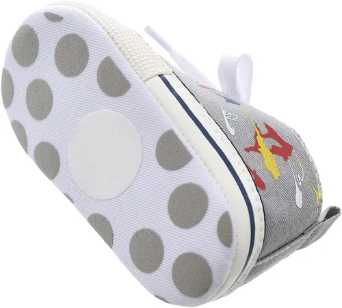 Vista 5 de Zapatos de lona suave unisex para bebés, niños y niñas, tenis antideslizantes ligeros para bebés recién nacidos