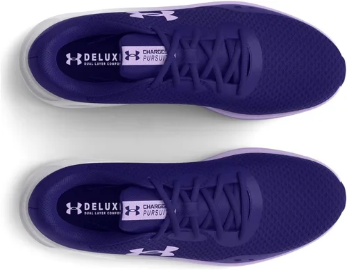 Vista 4 de Under Armour Charged Pursuit 3 - Tenis de correr para mujer, Negro