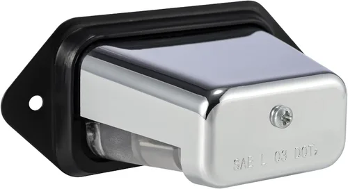Vista 8 de Partsam Luz de matrícula LED impermeable de 12V CC con luz para placa de licencia, soporte con orificio de drenaje, carcasa de ABS, lente de PC