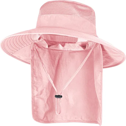 Vista 7 de ZOORON Sombreros de sol para hombres y mujeres con solapa para el cuello Gris oscuro