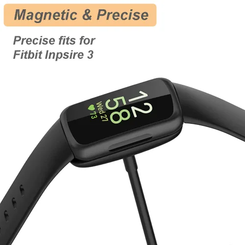 Vista 4 de Nisyctk Cargador para Fitbit Inspire 3, cable de carga USB de repuesto para Fitbit Inspire 3 (3.3 pies/3.3 ft) (1)