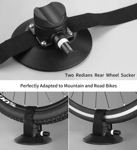 Vista 4 de ROCKBROS Sucker - Soporte para bicicleta para techo de coche, ventosa, soporte de bicicleta de liberación rápida de aleación de aluminio para 1, 2