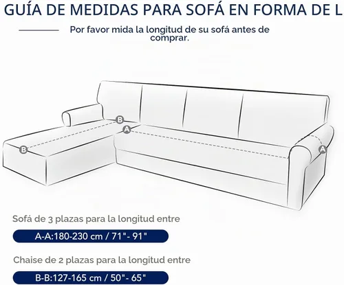 Vista 6 de PureFit - Fundas superelásticas para sofá modular en L, 2 fundas de elastano antideslizantes con borde elástico, ideal para niños y mascotas