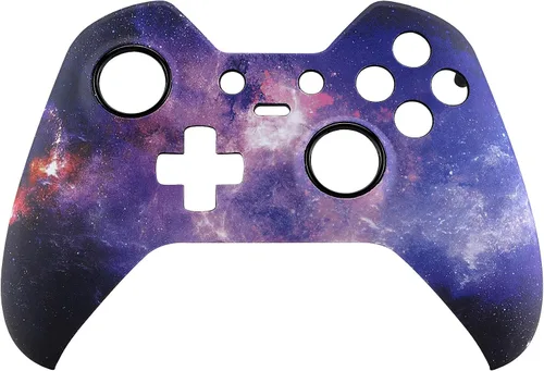 Vista 7 de eXtremeRate Nebula Galaxy Patterned Faceplate Cover, Soft Touch Front Housing Shell Case, Comfortable Soft Grip Replacement Kit for Xbox One Elite