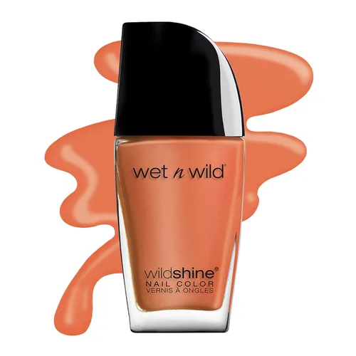 Vista 7 de wet n wild Wild Shine Esmalte de Uñas, Orange-Red Nuclear War, Color de Uñas Guerra nuclear