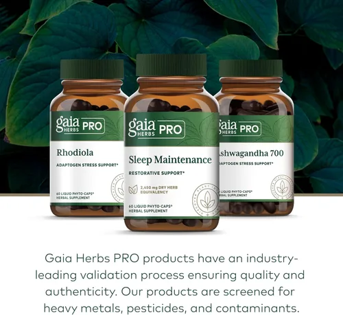 Vista 6 de Gaia Herbs PRO Mantenimiento del sueño - Salud suprarrenal y apoyo para dormir* - Suplemento con corteza de magnolia Ashwagandha y azufaifo Date