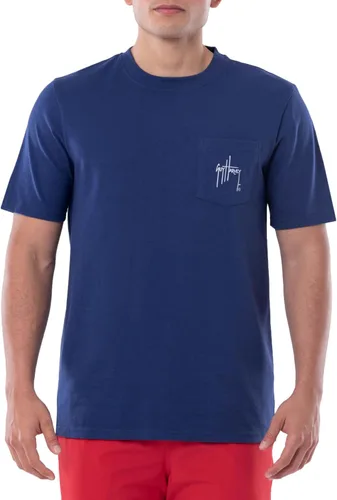 Vista 2 de Guy Harvey Billfish Collection - Camiseta de manga corta con bolsillo para hombre