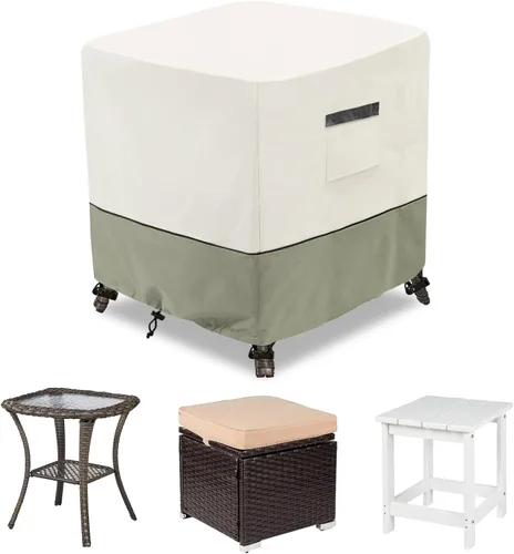 Vista 33 de Cubierta para Mesa de Café al Aire Libre, Cubierta de Mesa Lateral Pequeña de Patio Impermeable Rectangular, 36 x 24 x 16 pulgadas, 91 x 61 x 41 cm