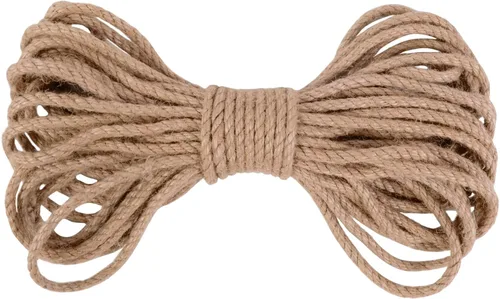 Vista 11 de Cuerda de yute de 0.197 in, cuerda de yute natural gruesa para jardín, cuerda de cáñamo resistente para exteriores, para jardinería, manualidades