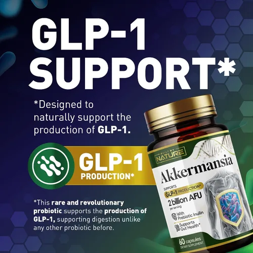 Vista 3 de Built by Nature Akkermansia Muciniphila Probiótico, 60 Cápsulas 2 mil millones de AFU, apoya GLP-1, salud intestinal inmune y digestiva
