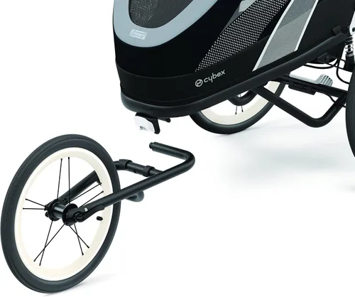 Vista 8 de CYBEX ZENO - Remolque multideportivo 4 en 1, plegado compacto, suspensión de conducción suave y neumáticos llenos de aire, remolque de bebé durante