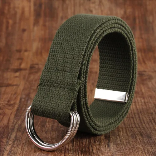 Vista 2 de Men Women Fashion Waist Belt Narrow Stretch Dress Belt Pants Belt Buckle Canvas Waistband Fj40 Seat Belts