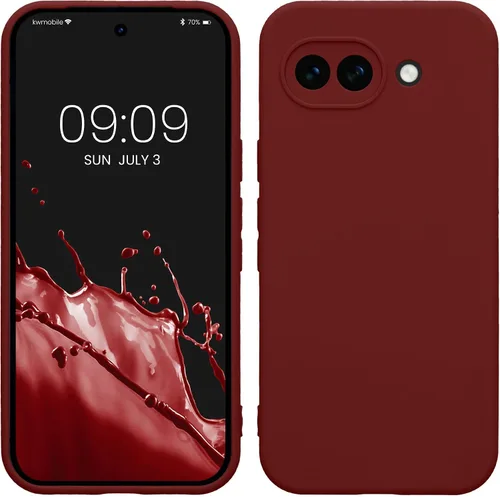 Vista 73 de kwmobile Funda compatible con Google Pixel 9 - Funda protectora delgada de TPU para teléfono - Acabado mate suave - Piedra antigua