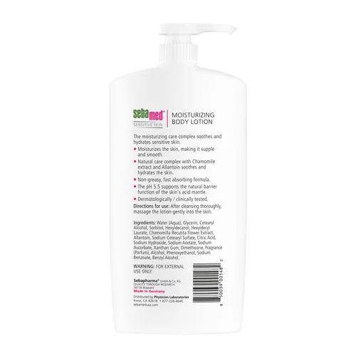 Vista 2 de SEBAMED Loción corporal hidratante pH 5.5 para pieles sensibles Recomendado por dermatólogos Hidratante sin parabenos 33.8 onzas líquidas (1 litro)