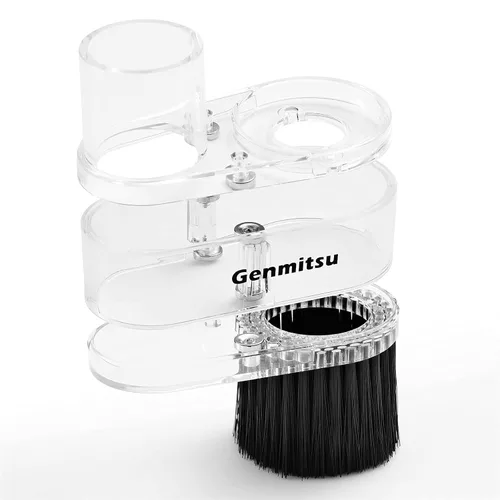 Vista 7 de Genmitsu 40 brocas de fresado CNC para fresado de extremo (2 flautas, vástago de 1/8") + zapata de polvo transparente para enrutador CNC serie 3018