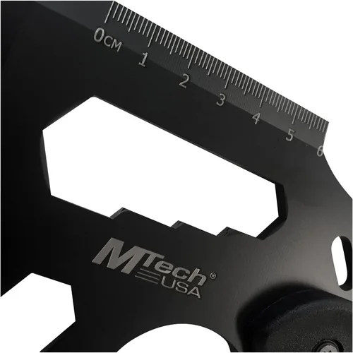 Vista 2 de Hacha para acampar MTech USA MT-AXE14, mango negro de acero inoxidable, envuelto en cordón de 17.5 pulgadas total