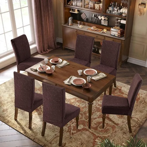 Vista 29 de Fundas impermeables para sillas de comedor, fundas elásticas para sillas Parsons, para comedor, cocina, funda protectora para silla de comedor