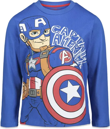 Vista 2 de Marvel Paquete de 3 camisetas de manga larga de los Vengadores para niños pequeños