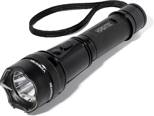Vista 2 de Arma paralizante Vipertek VTS-195 de aluminio resistente serie 980,000,000, recargable con linterna táctica LED