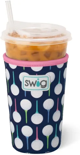 Vista 23 de Swig Life Coolie para taza helada mediana de 22 onzas, funda aislante estándar de 22 onzas con asa, aislamiento de neopreno mantiene las bebidas