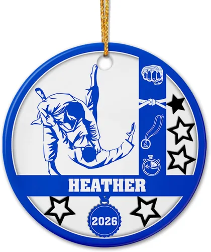Vista 16 de Adorno de cerámica para jugador de bádminton, regalo para hombres y mujeres, adorno de cerámica personalizado para Navidad 2025, adorno para amantes