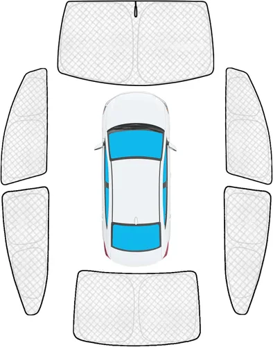 Vista 10 de KMF 6 piezas de parasoles gruesos para Mazda 3 Hatchback (No Sedán) 2014-2018 Accesorios, parasoles completos para parabrisas y ventanas de coche