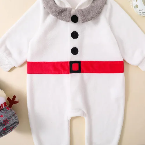 Vista 5 de Traje de Navidad para bebé niño y niña, mono de monstruo verde, mameluco de disfraz de Navidad