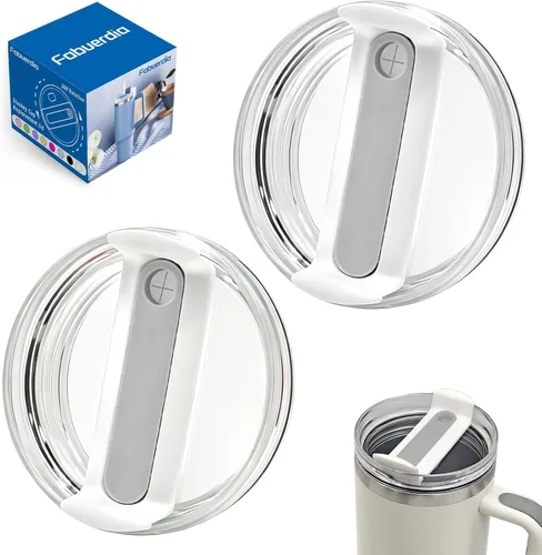 Vista 16 de Tapa de repuesto para vaso de 40 onzas compatible con Stanley Quencher, paquete de 2 fundas transparentes a prueba de derrames para accesorios
