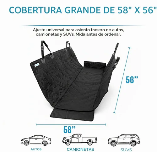 Vista 5 de Bulldogology - Funda de asiento de automóvil para perro para asiento trasero de 58 x 56 pulgadas, impermeable, funda de asiento para mascotas, funda