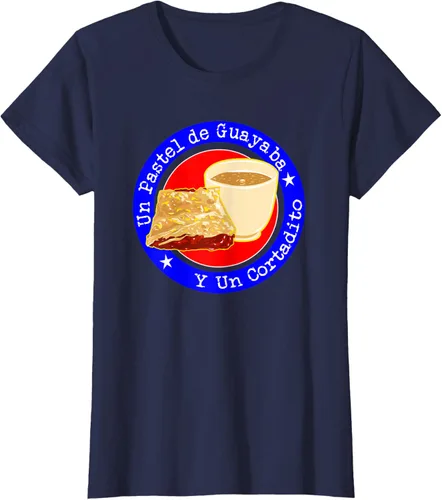 Vista 22 de Divertido desayuno cubano café guayaba guayaba café camiseta Negro